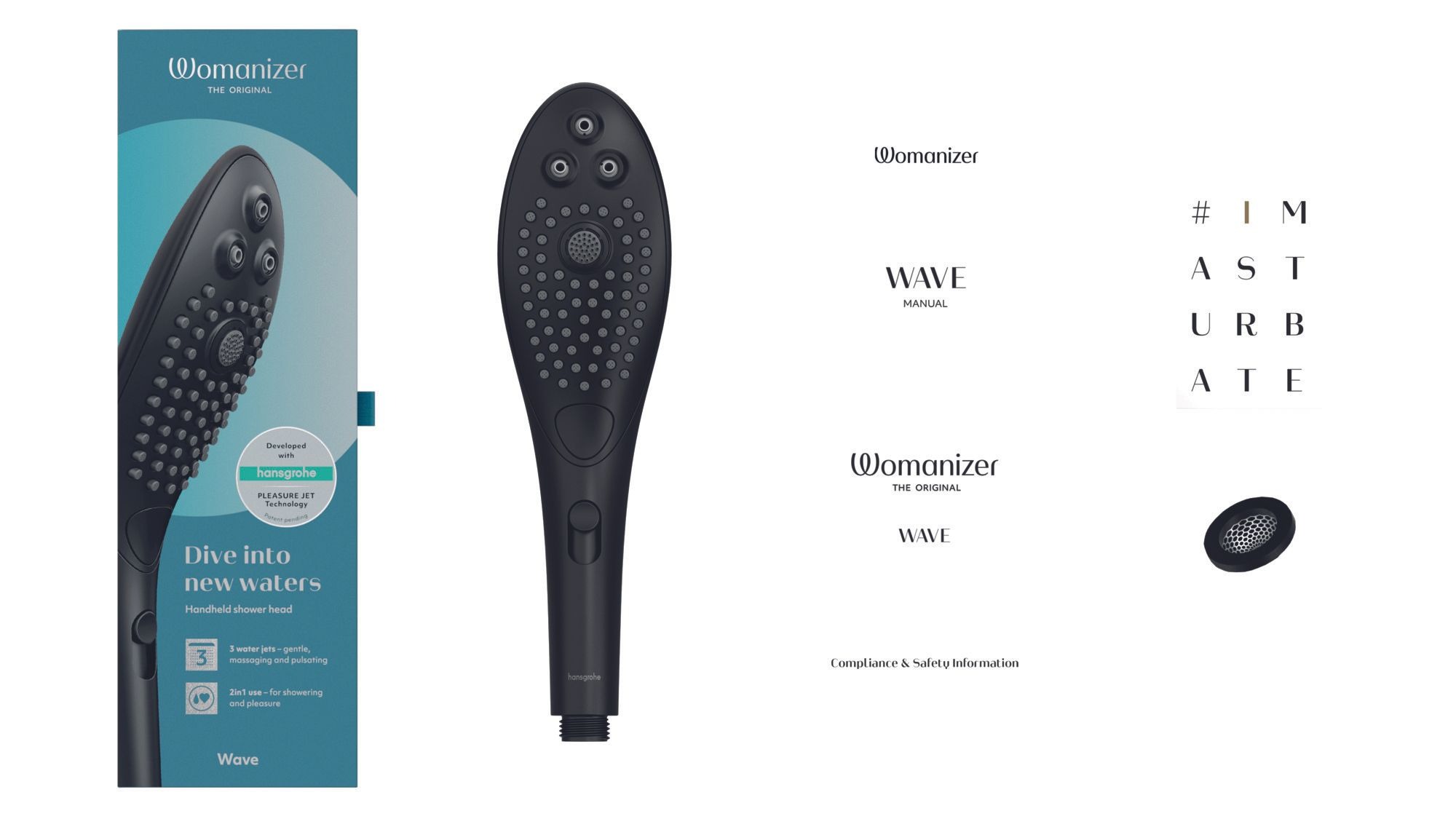 Насадка для душа Womanizer Wave, черная