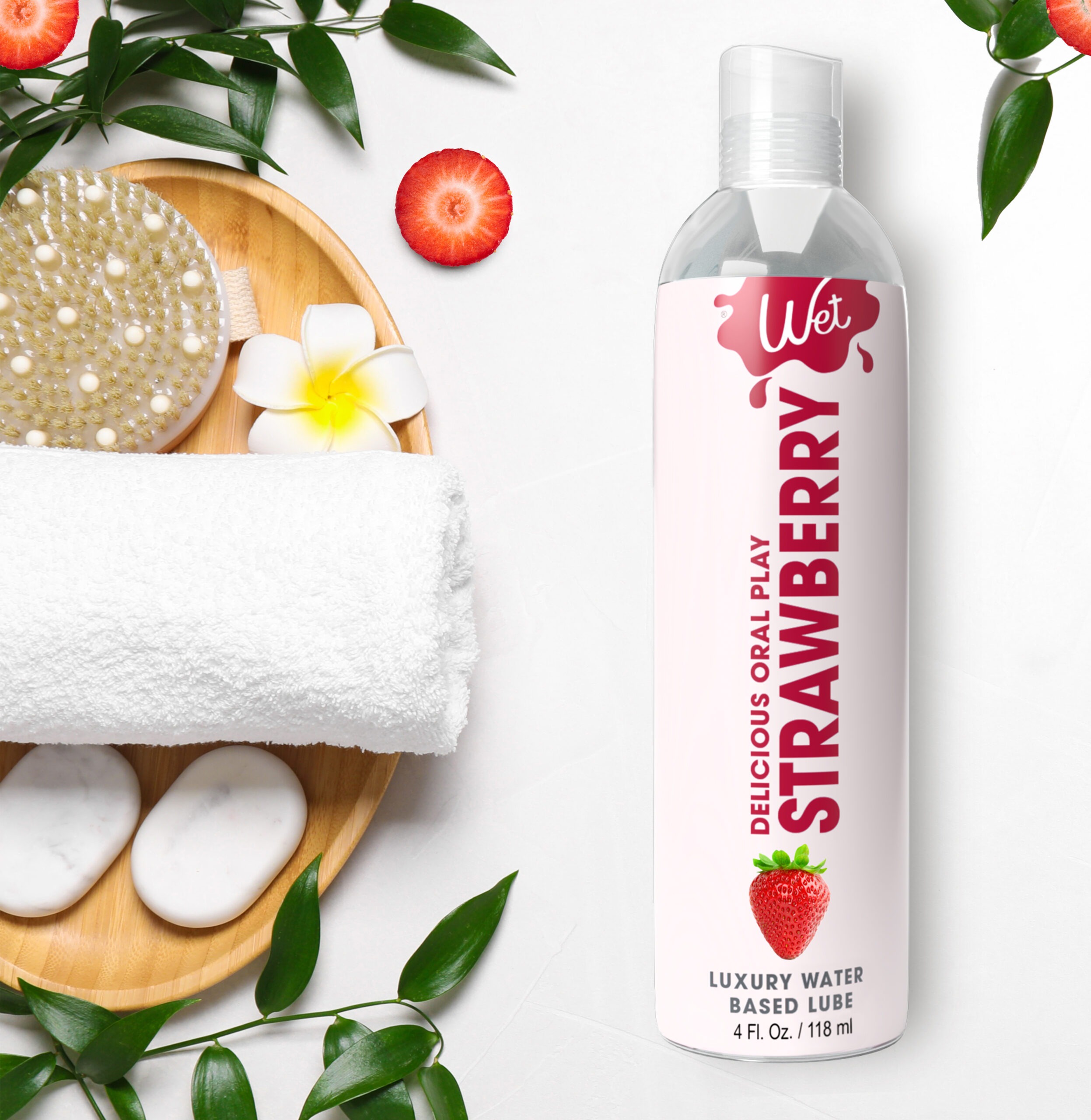 Їстівний лубрикант зі смаком полуниці Wet Strawberry, 118 мл