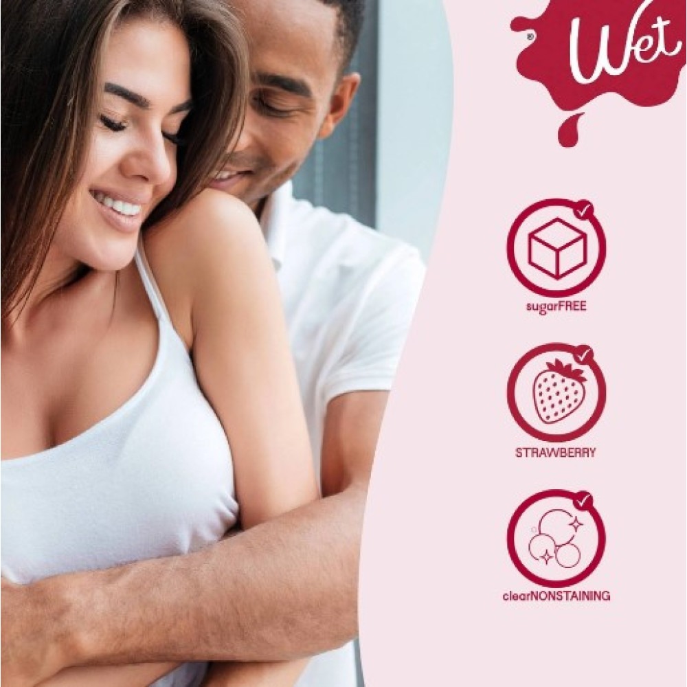 Їстівний лубрикант зі смаком полуниці Wet Strawberry, 118 мл