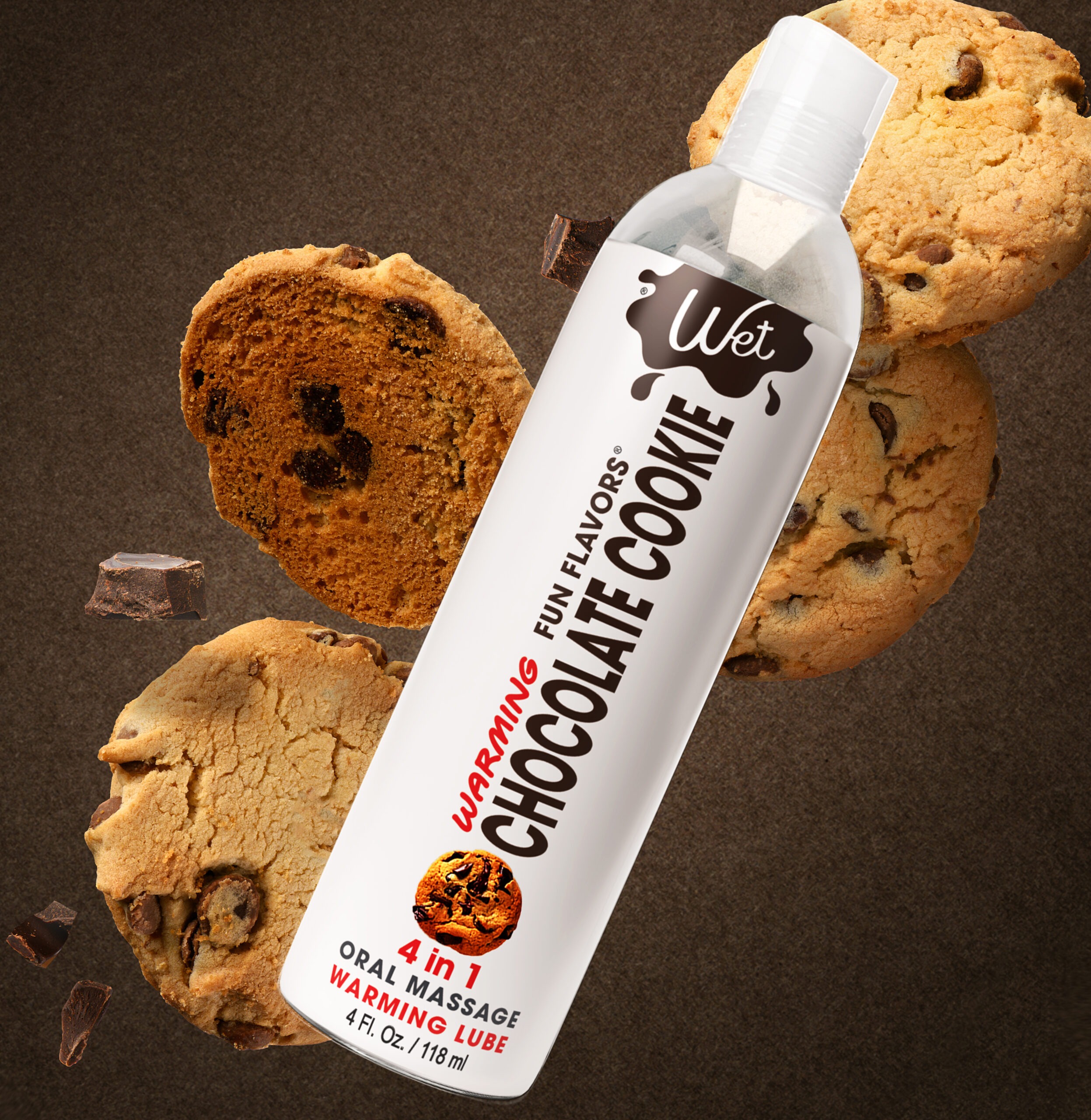 Лубрикант зі смаком печива з шоколадом Wet Chocolate Cookie зі зігріваючим ефектом, 118 мл