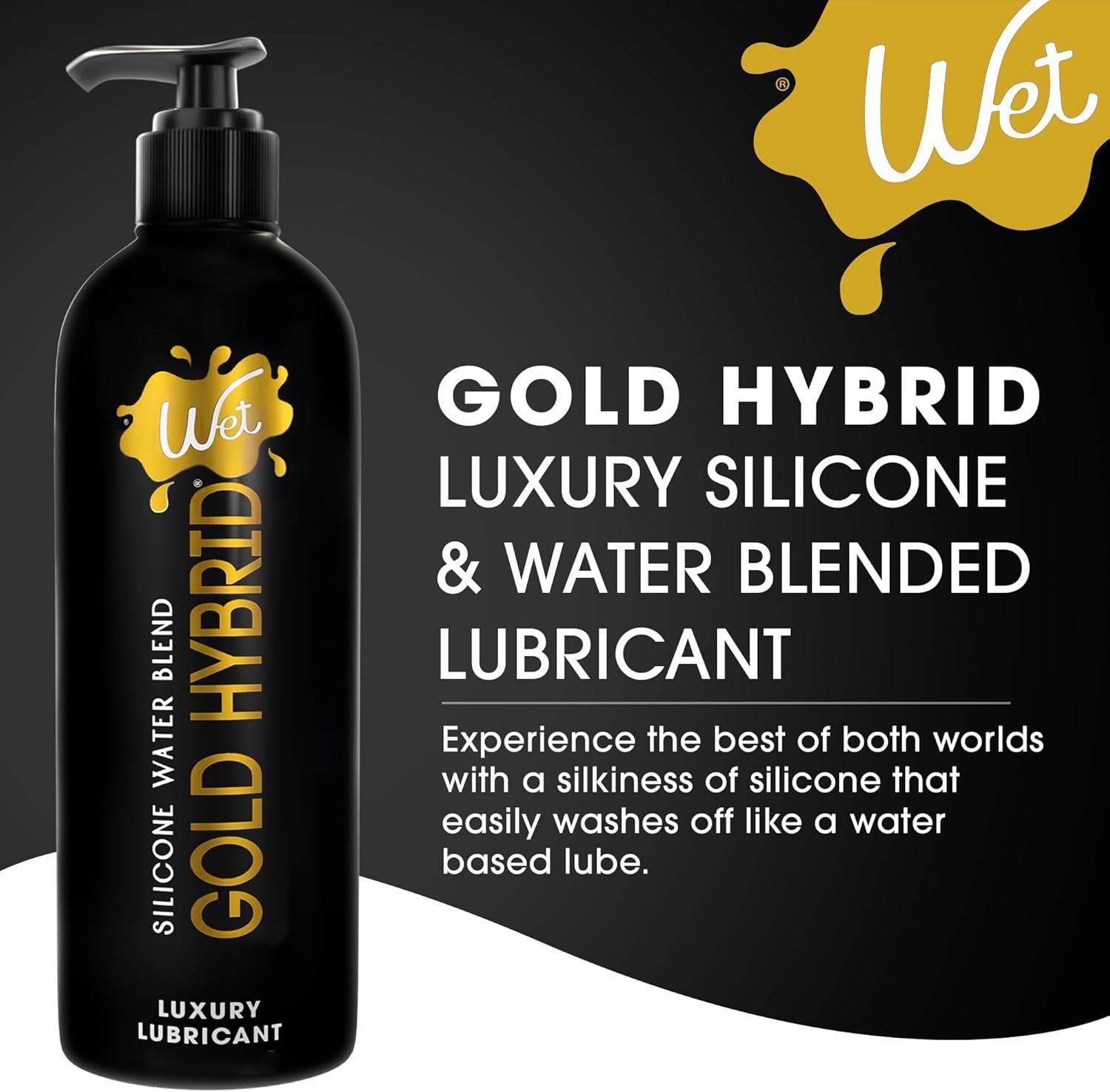Лубрикант Wet Gold Hybrid водно-силіконовий, 475 мл