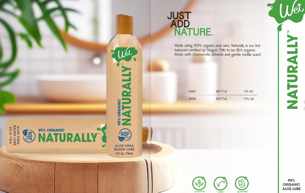 Лубрикант органический на основе алое WET NATURALLY, 30 мл