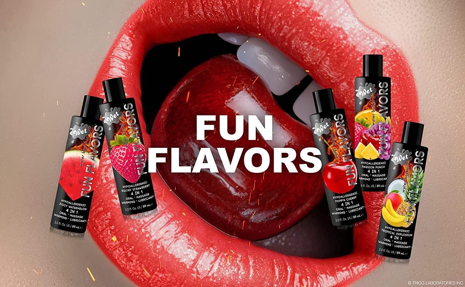 Разогревающий лубрикант Wet Fun Flavors Tropical Fruit Explosion (мультифрукт) 30 мл