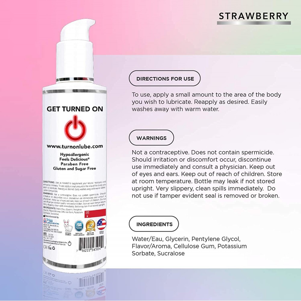 Съедобный лубрикант WET Yummy Strawberry Flavored Lube 178 мл