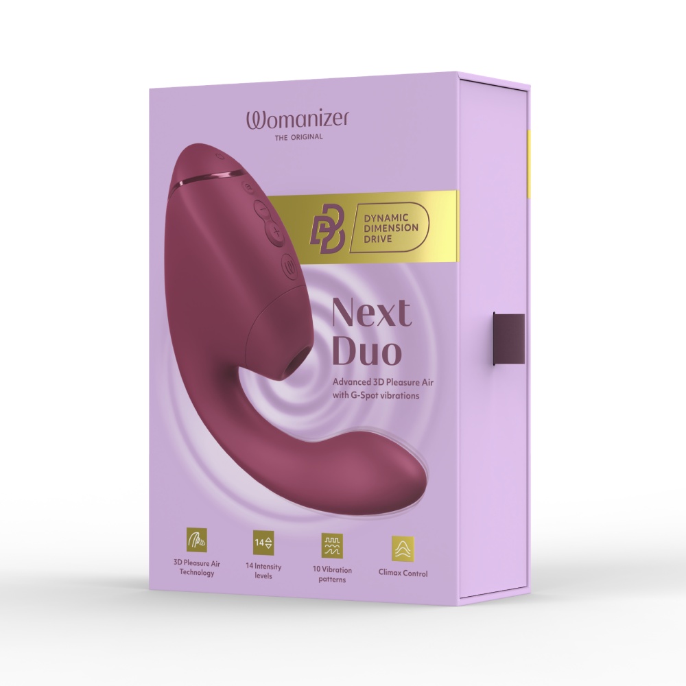 Вібратор-стимулятор вакуумний Womanizer Next Duo Dusky Pink для точки G, рожевий