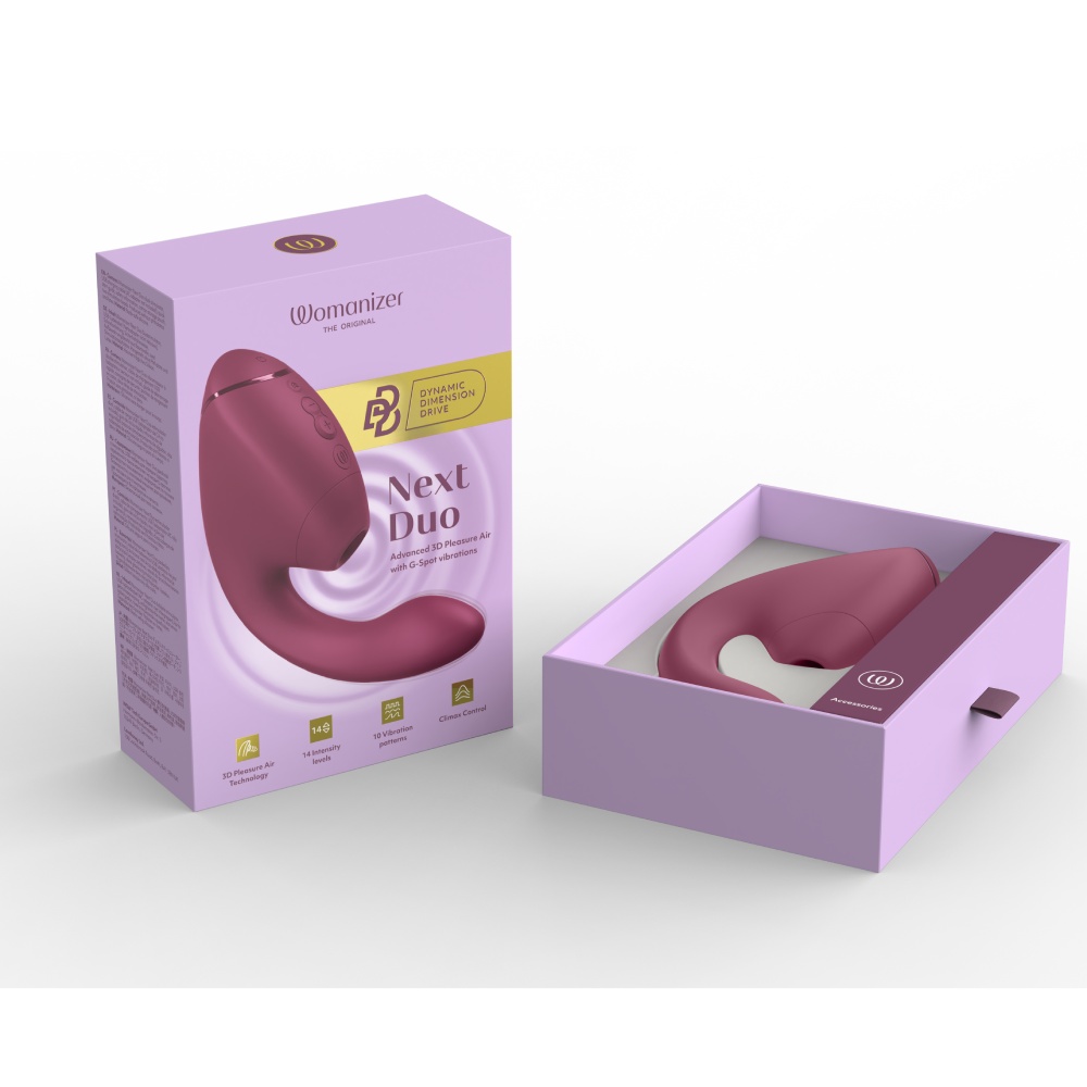 Вібратор-стимулятор вакуумний Womanizer Next Duo Dusky Pink для точки G, рожевий