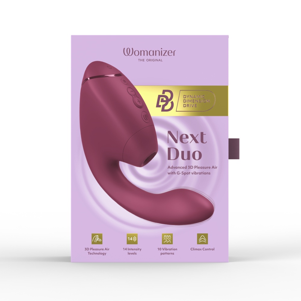 Вібратор-стимулятор вакуумний Womanizer Next Duo Dusky Pink для точки G, рожевий