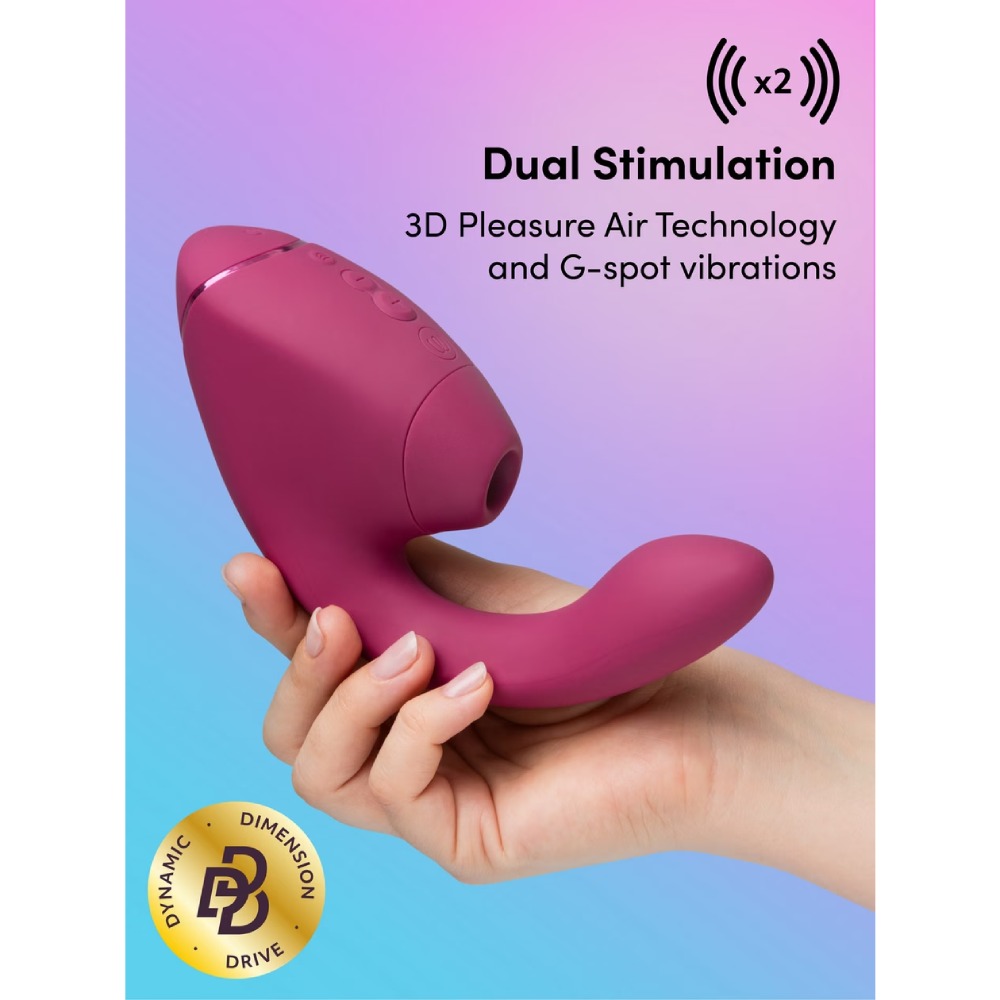 Вібратор-стимулятор вакуумний Womanizer Next Duo Dusky Pink для точки G, рожевий
