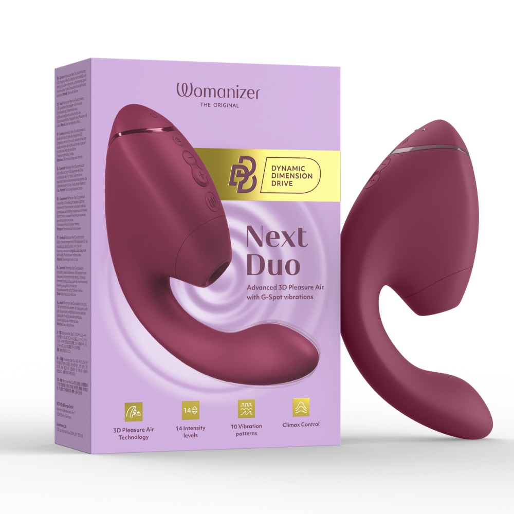 Вібратор-стимулятор вакуумний Womanizer Next Duo Dusky Pink для точки G, рожевий