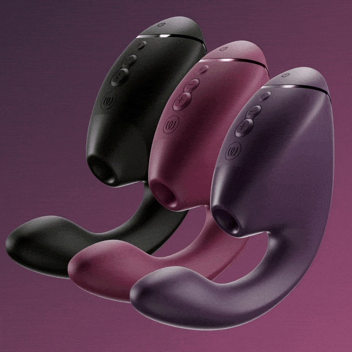 Вібратор-стимулятор вакуумний Womanizer Next Duo Dark Purple для точки G, фіолетовий