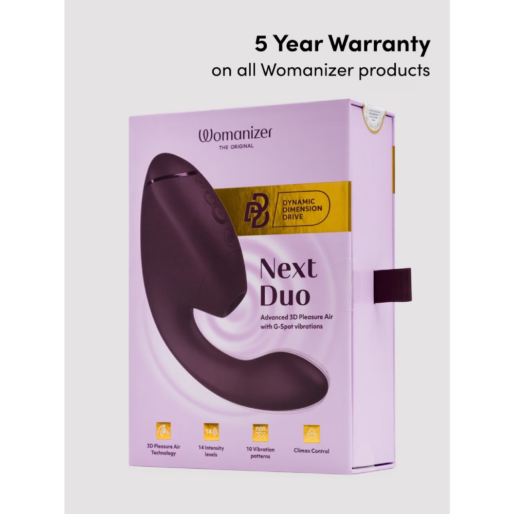 Вібратор-стимулятор вакуумний Womanizer Next Duo Dark Purple для точки G, фіолетовий