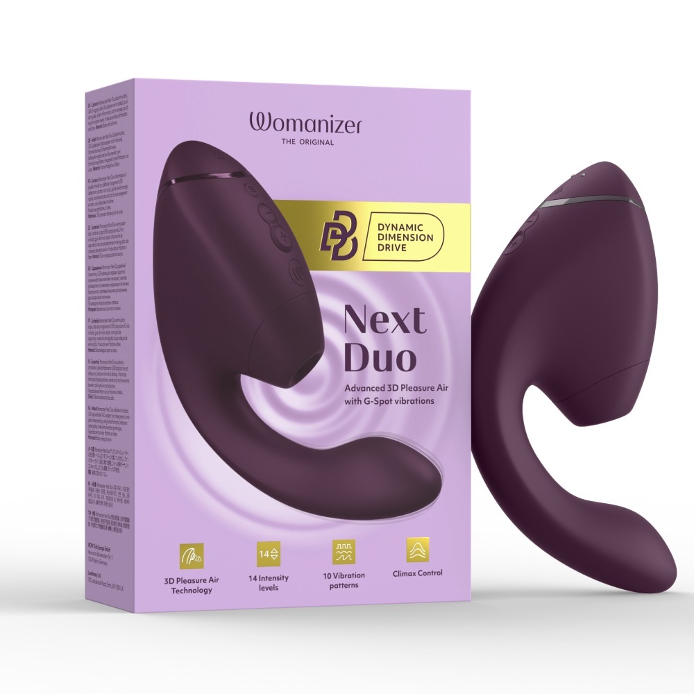 Вібратор-стимулятор вакуумний Womanizer Next Duo Dark Purple для точки G, фіолетовий