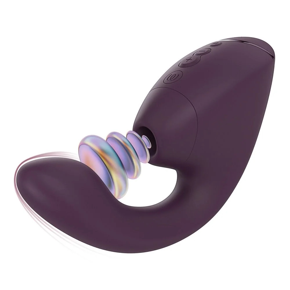 Вібратор-стимулятор вакуумний Womanizer Next Duo Dark Purple для точки G, фіолетовий