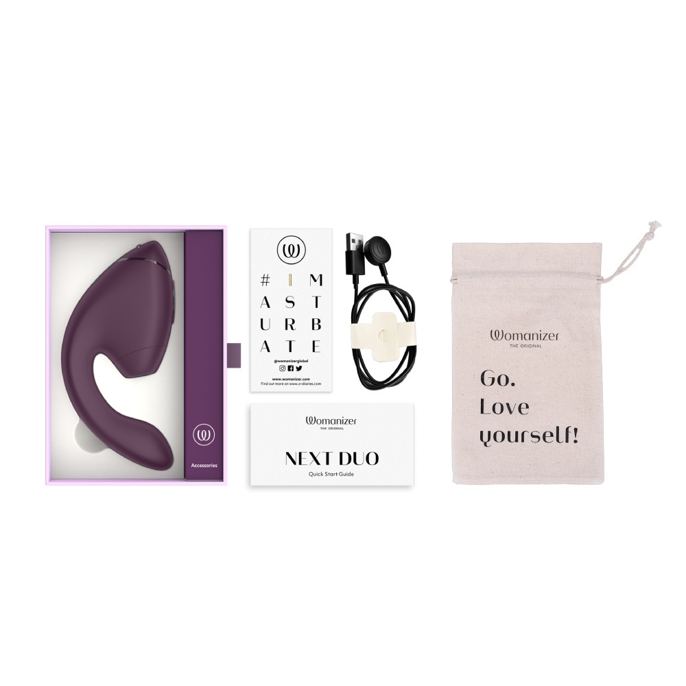 Вібратор-стимулятор вакуумний Womanizer Next Duo Dark Purple для точки G, фіолетовий