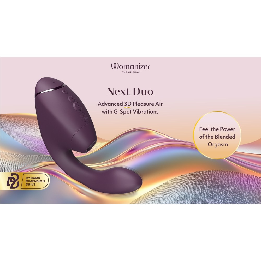 Вібратор-стимулятор вакуумний Womanizer Next Duo Dark Purple для точки G, фіолетовий