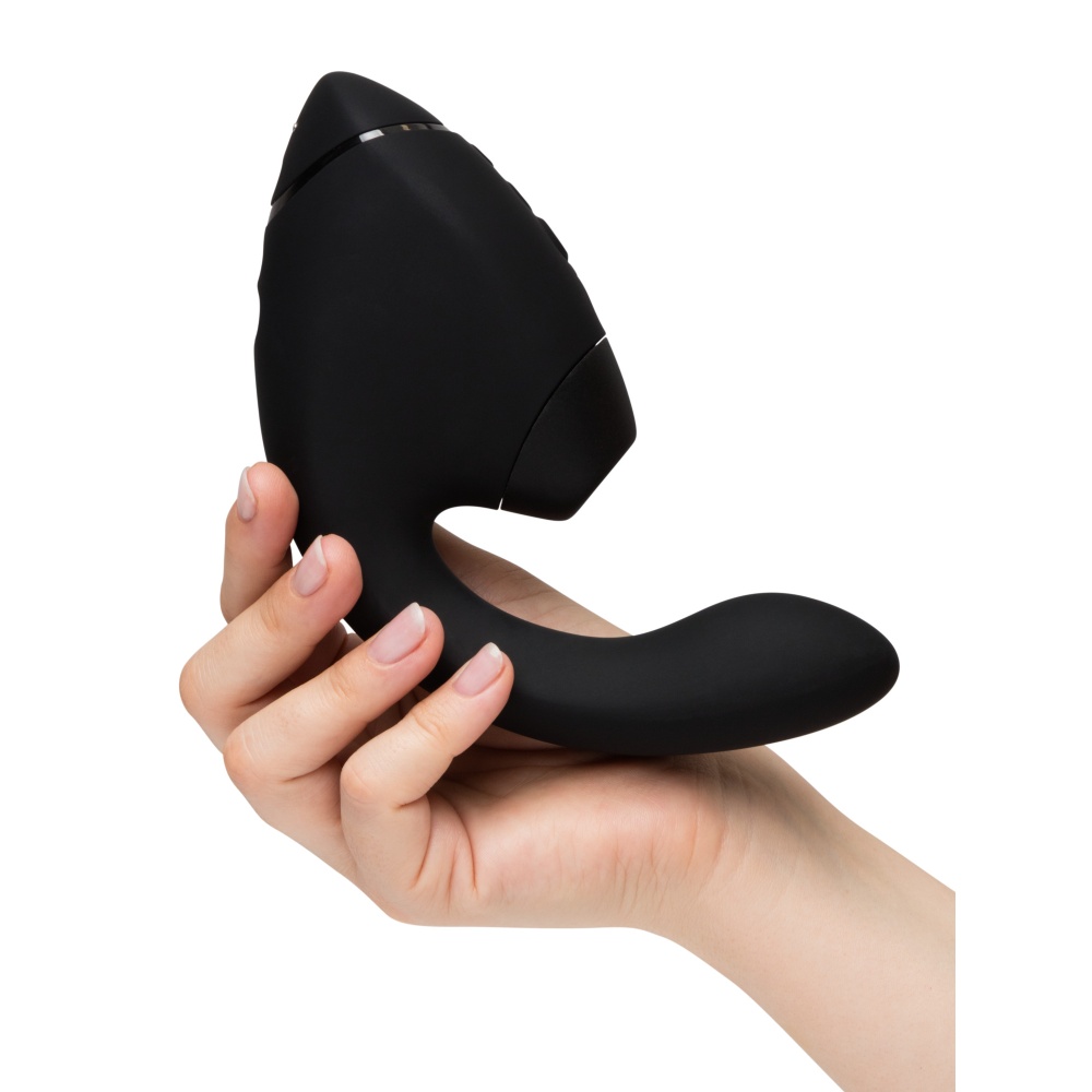 Вібратор-стимулятор вакуумний Womanizer Next Duo Black для точки G, чорний
