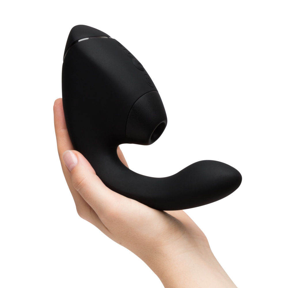 Вібратор-стимулятор вакуумний Womanizer Next Duo Black для точки G, чорний