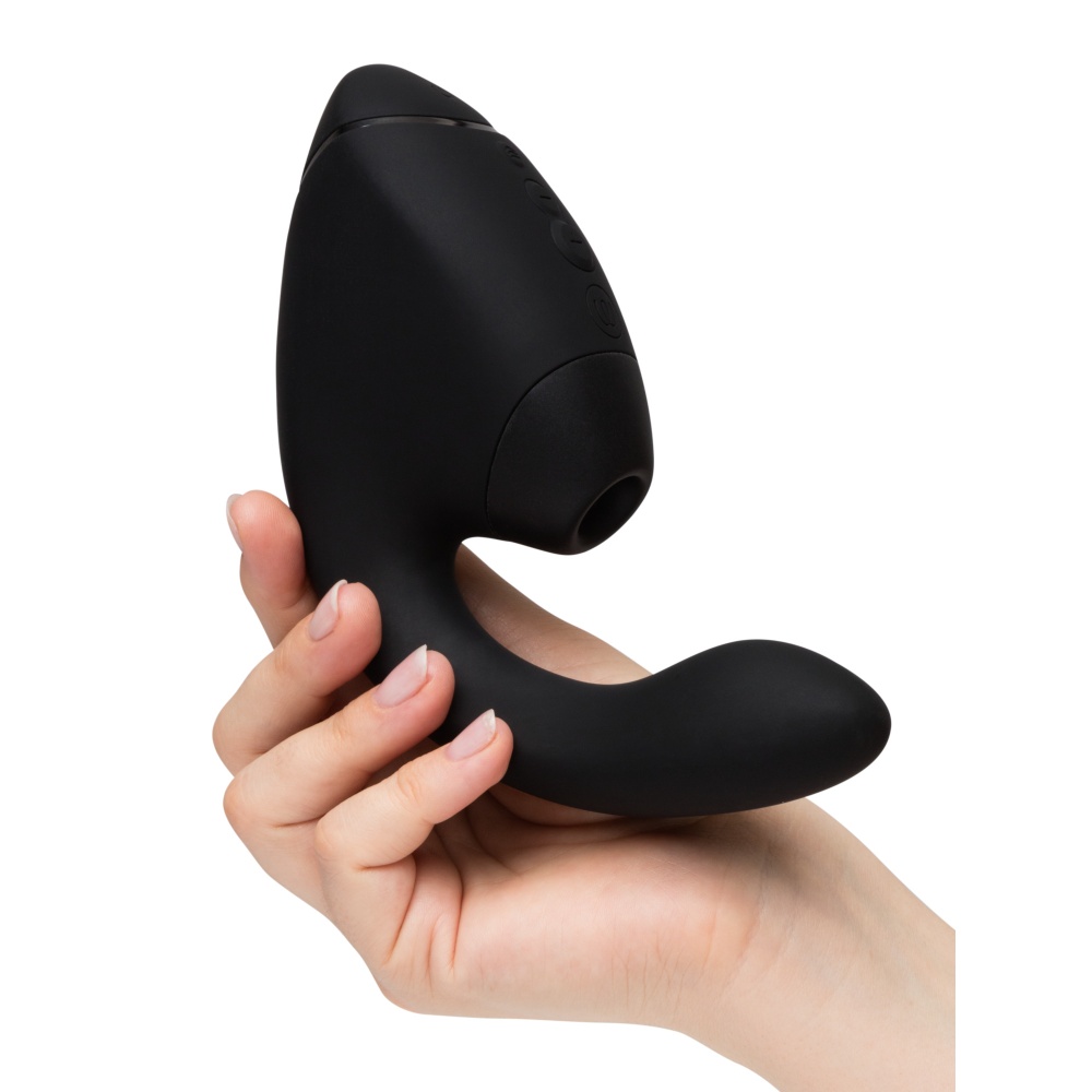 Вібратор-стимулятор вакуумний Womanizer Next Duo Black для точки G, чорний