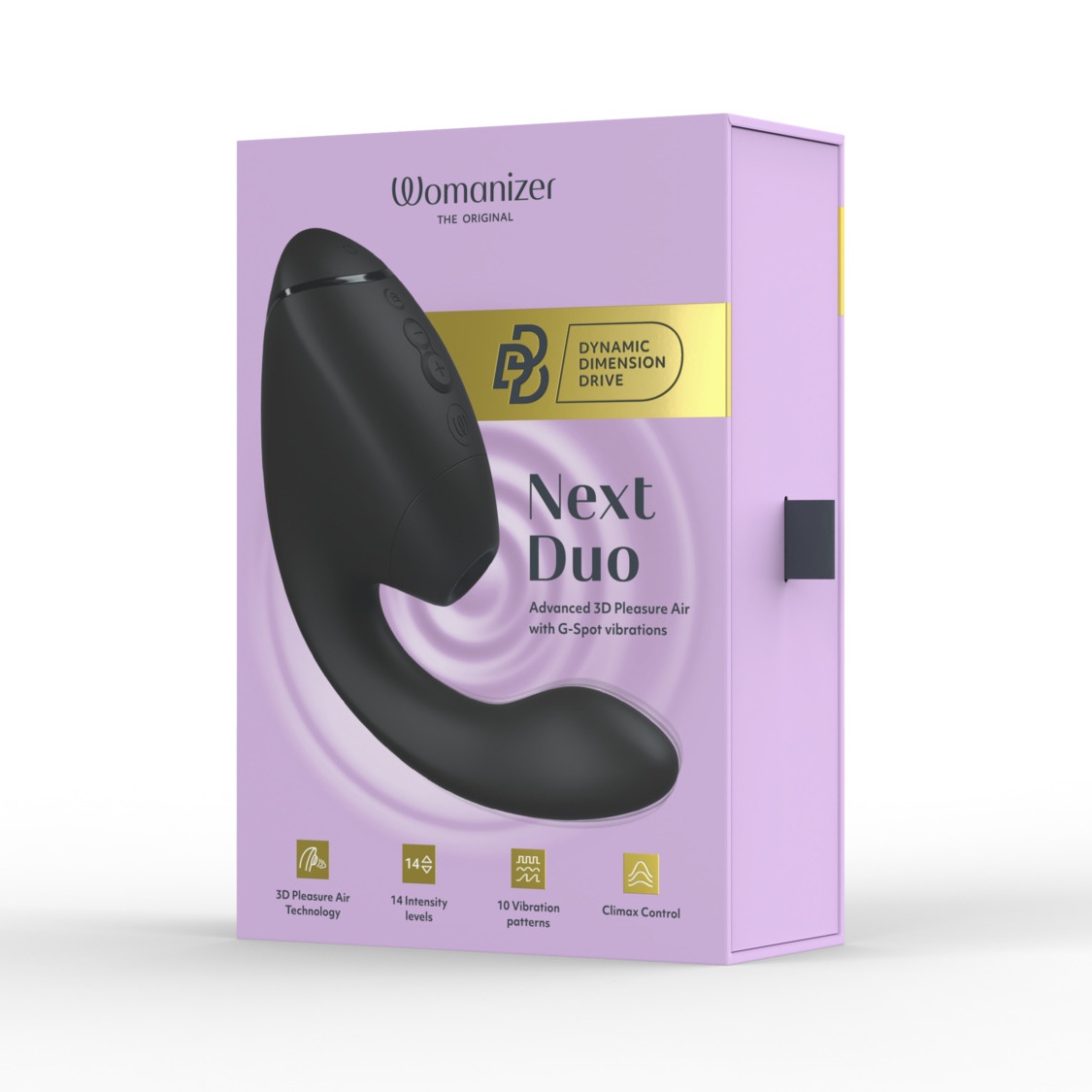 Вібратор-стимулятор вакуумний Womanizer Next Duo Black для точки G, чорний