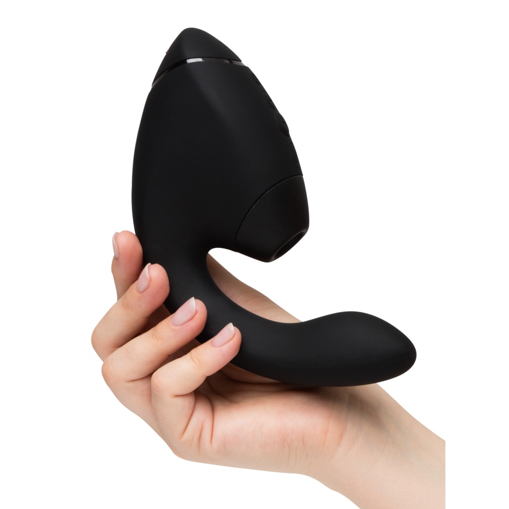 Вібратор-стимулятор вакуумний Womanizer Next Duo Black для точки G, чорний
