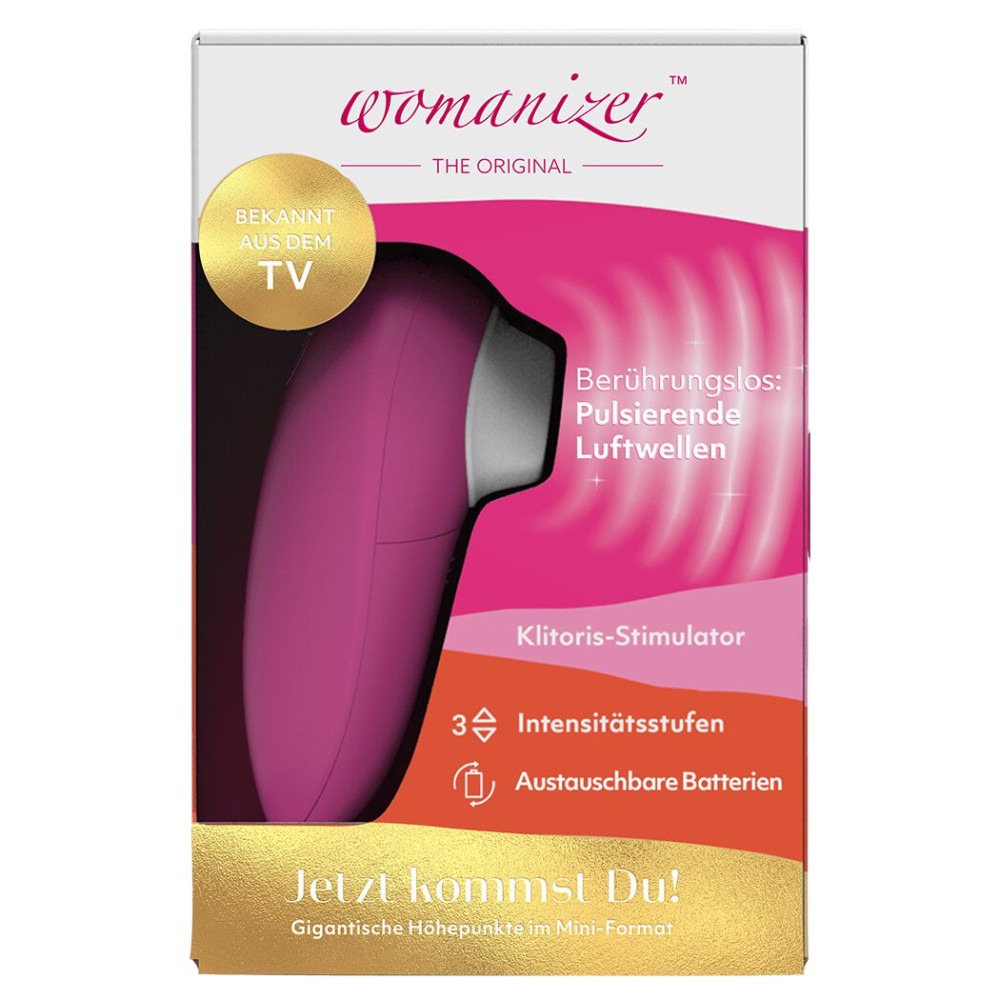 Вакуумний вібратор для кліторальної стимуляції Womanizer Mini Red Wine