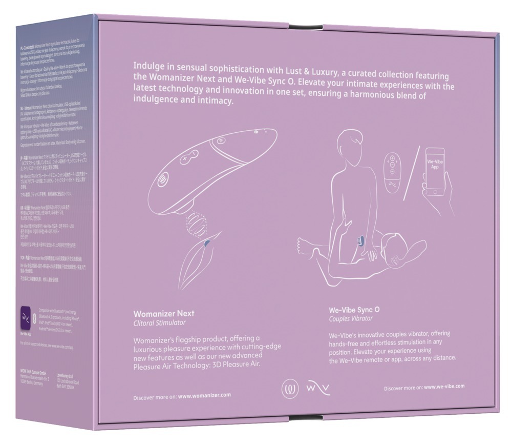 Коллекционный набор Womanizer Next + We-Vibe Sync O вакуумный стимулятор и вибратор для пар, черный