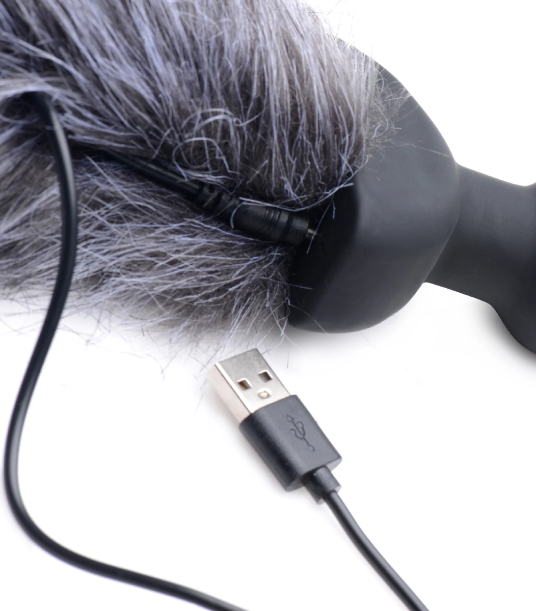 Анальна пробка хвостик із вібрацією Tailz Vibrating Anal Plug With Tail - Fox