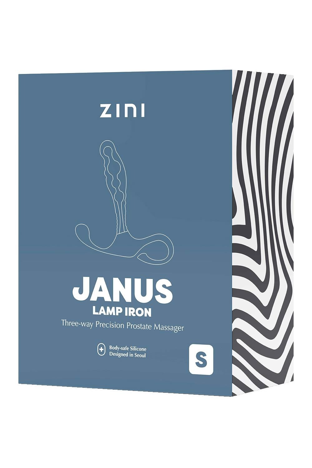 Масажер простати рельєфний, S, Zini Janus Lamp Iron бордовий, 10.4 х 2.2 см