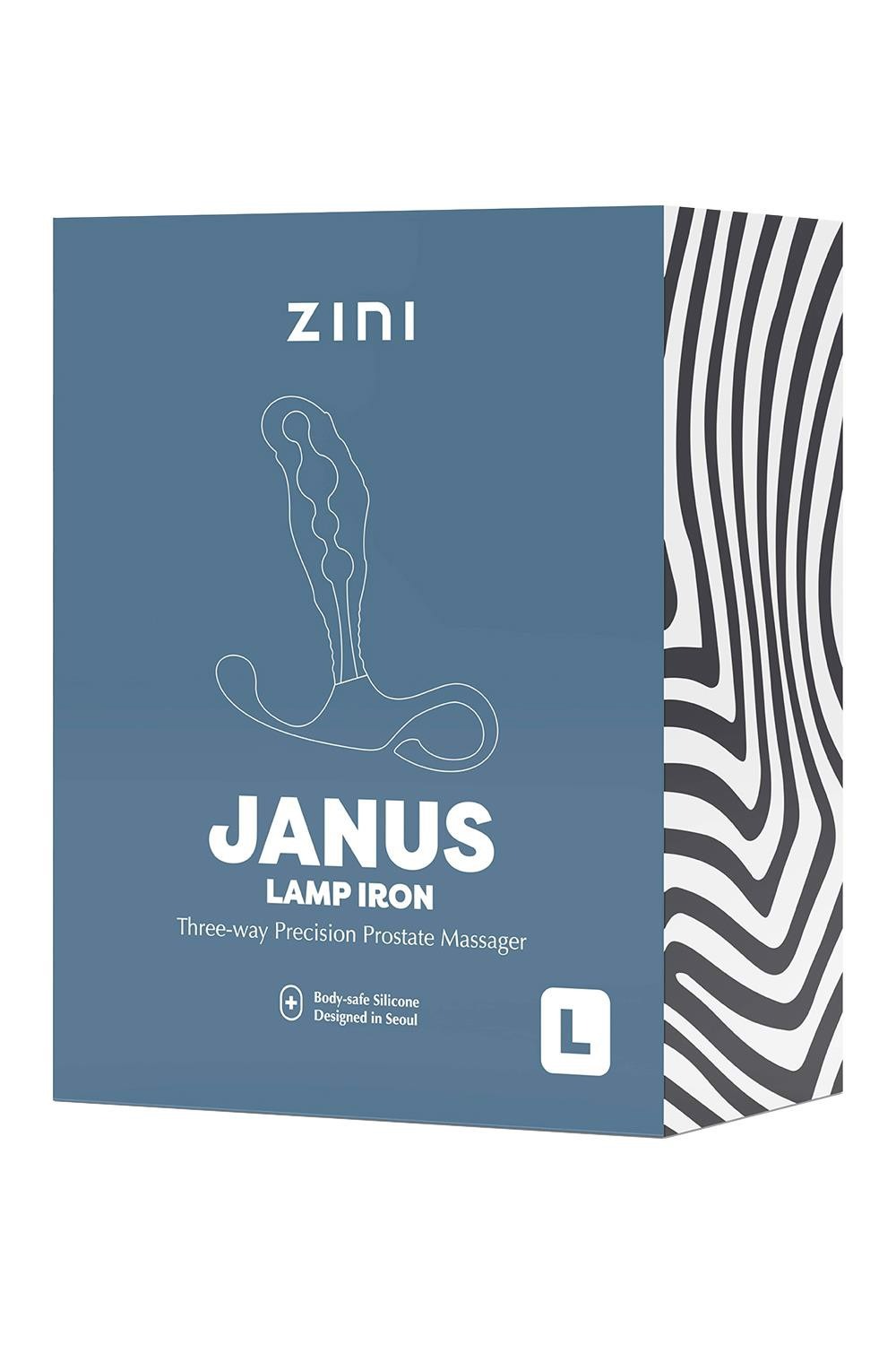 Масажер простати рельєфний, L, Zini Janus Lamp Iron бордовий, 11.9 х 3.3 см