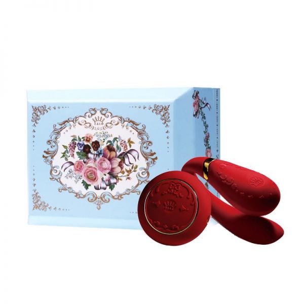 Вібромасажер для пар з функцією управління зі смартфона ZALO Fanfan Set, Bright Red