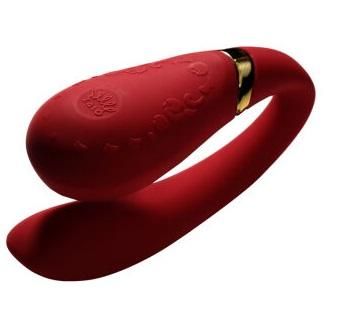 Вібромасажер для пар з функцією управління зі смартфона ZALO Fanfan Set, Bright Red