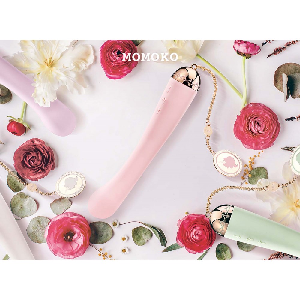 Вибратор для точки G с подключением к телефону ZALO Momoko Strawberry Pink