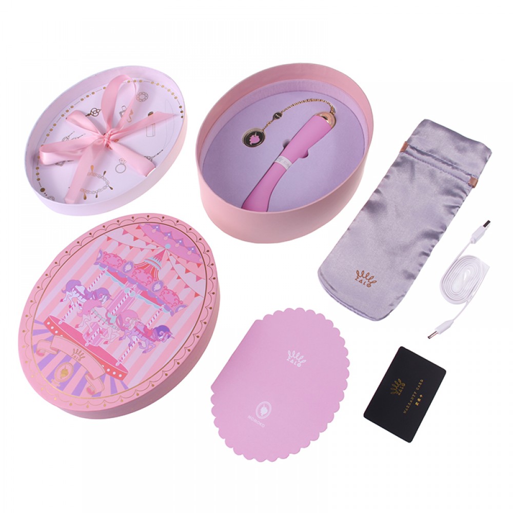 Вибратор для точки G с подключением к телефону ZALO Momoko Berry Violet