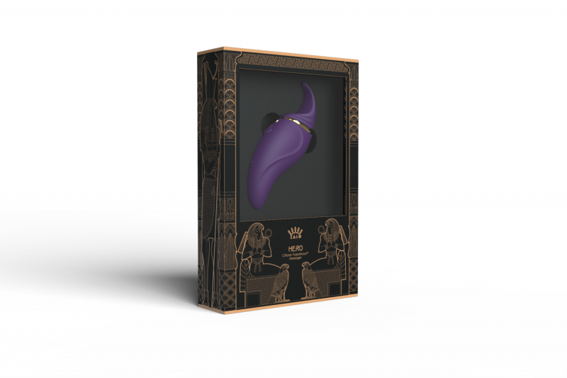Кліторальний вібромасажер з язичком і вібрацією Zalo Hero, Twilight Purple