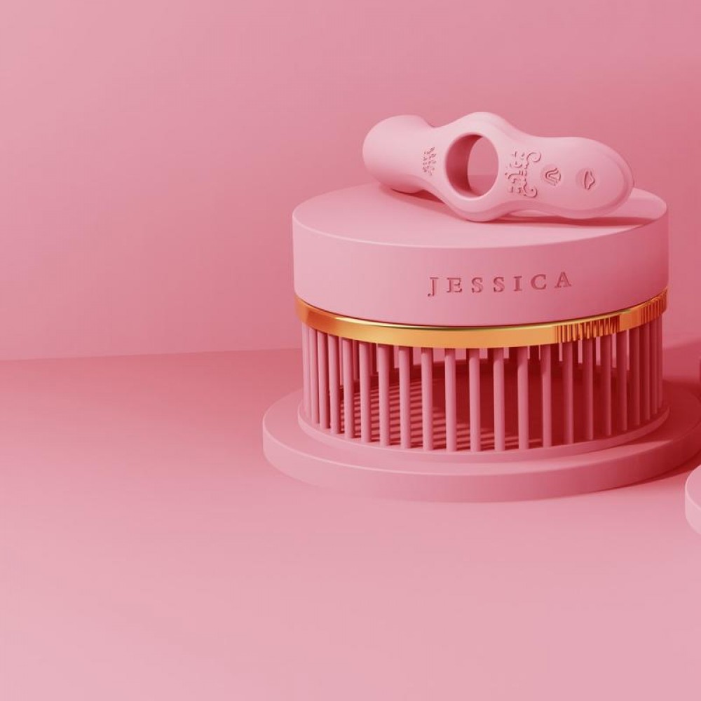 Смарт-вібратор для пар Zalo Jessica Set з Управлінням з телефону і пультом PINK