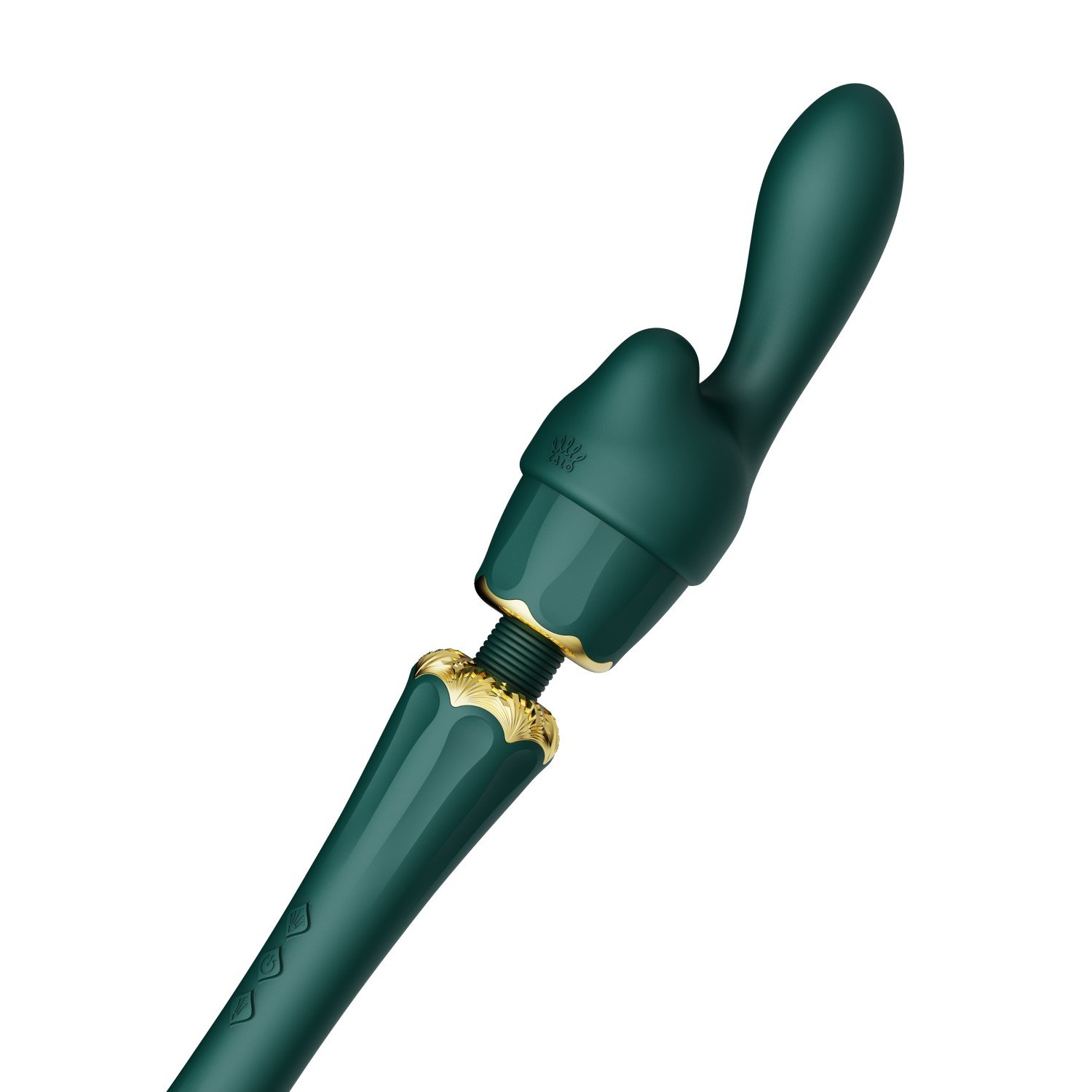 Вібратор мікрофон з насадками Zalo Kyro Wand Turquoise Green
