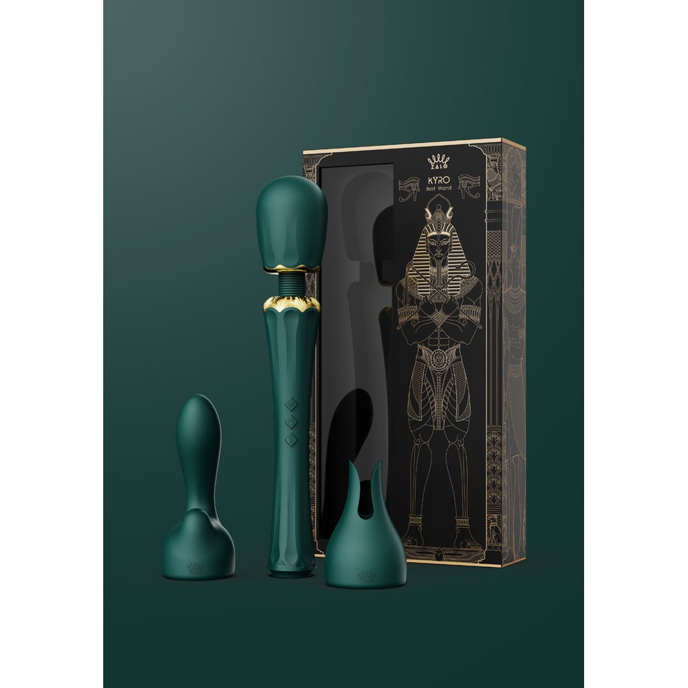 Вібратор мікрофон з насадками Zalo Kyro Wand Turquoise Green