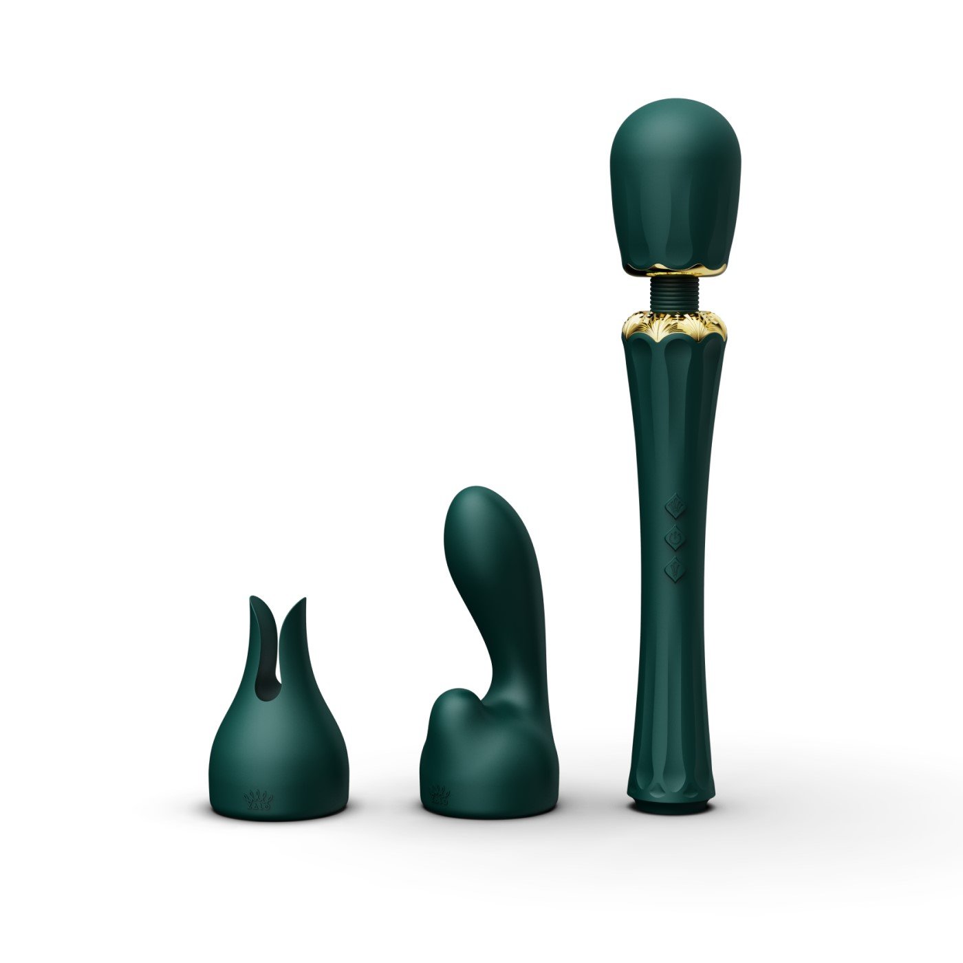 Вібратор мікрофон з насадками Zalo Kyro Wand Turquoise Green