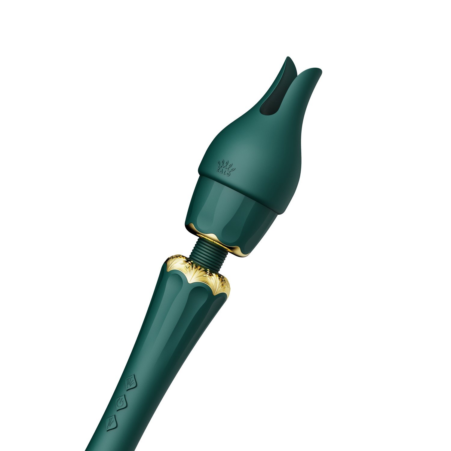 Вібратор мікрофон з насадками Zalo Kyro Wand Turquoise Green