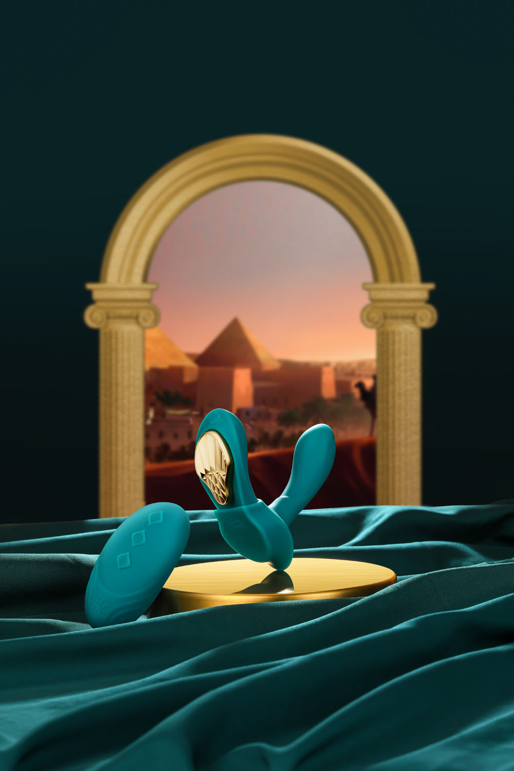 Вібратор в трусики AYA Zalo Turquoise Green на пульті керування