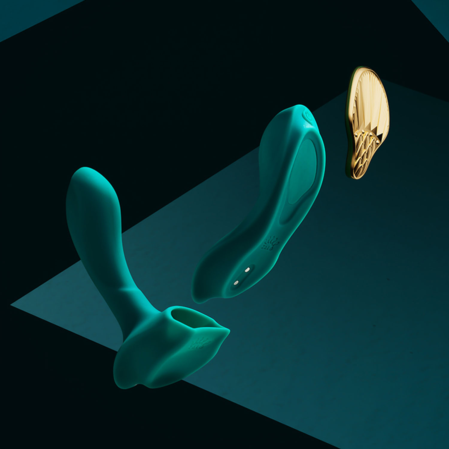 Вібратор в трусики AYA Zalo Turquoise Green на пульті керування