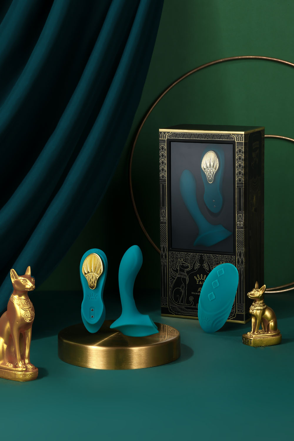 Вібратор в трусики AYA Zalo Turquoise Green на пульті керування