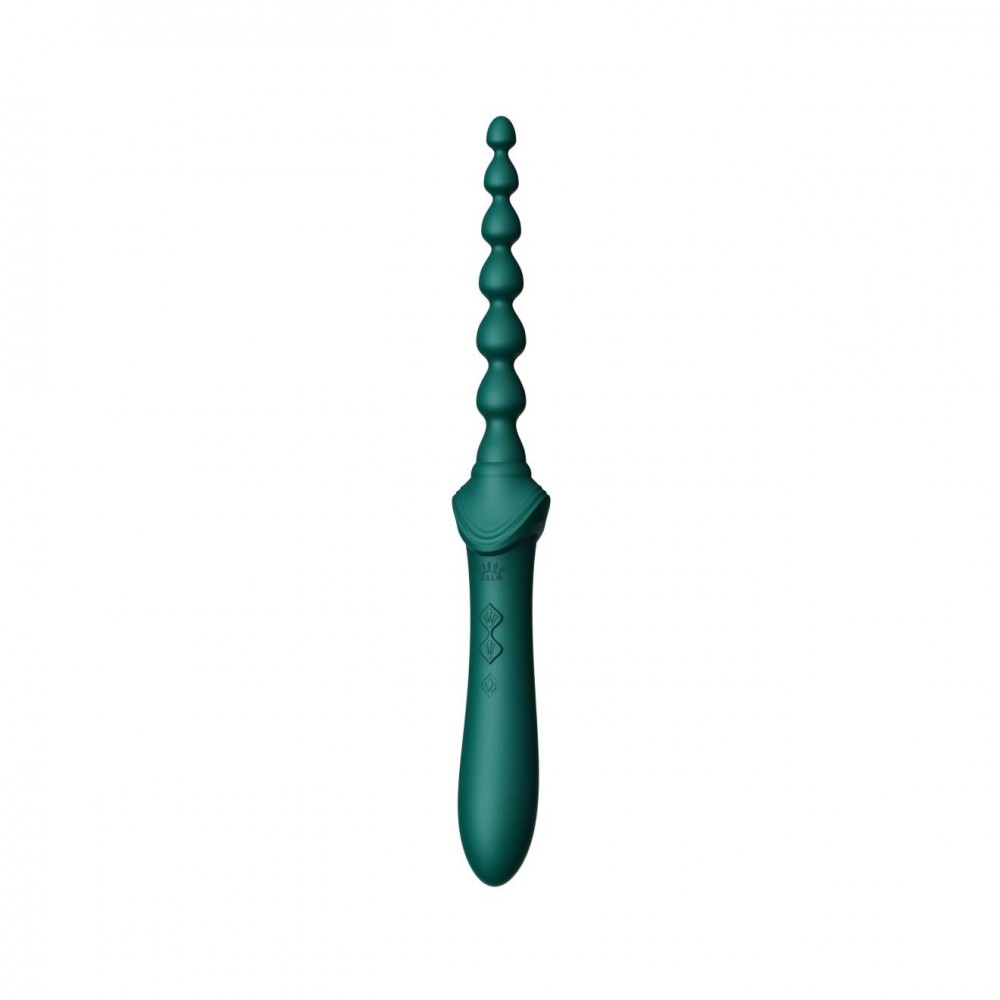 Вібратор двосторонній універсальний ZALO BESS2 Turquoise Green