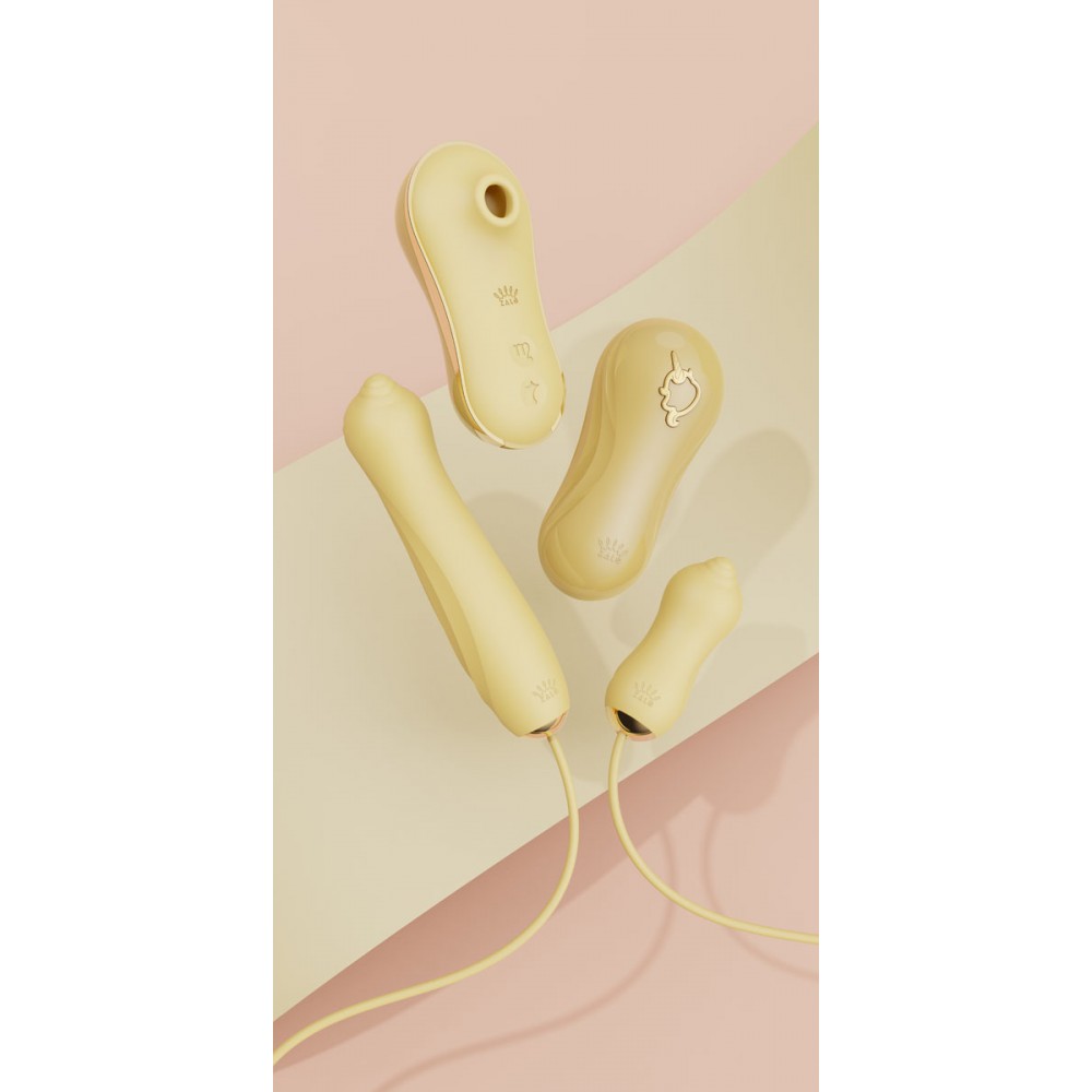 Набір секс іграшок Zalo UNICORN Vibratrion & Thrusting Set - Yellow