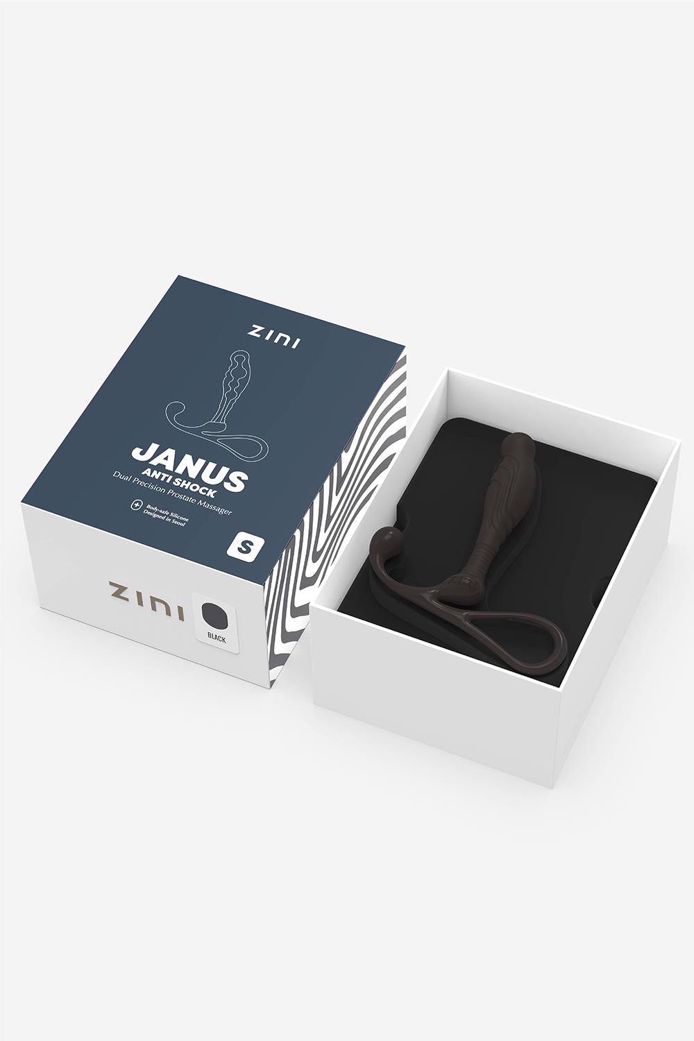 Масажер простати Zini Janus Anti Shock чорний, S