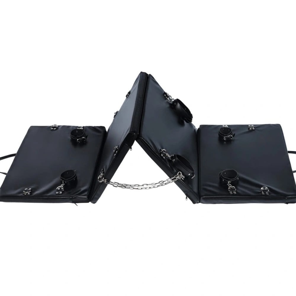 Дошка для бондажу Roomfun Bondage Board (наручники+манжети на щиколотки+окови на ноги+ремені) чорна