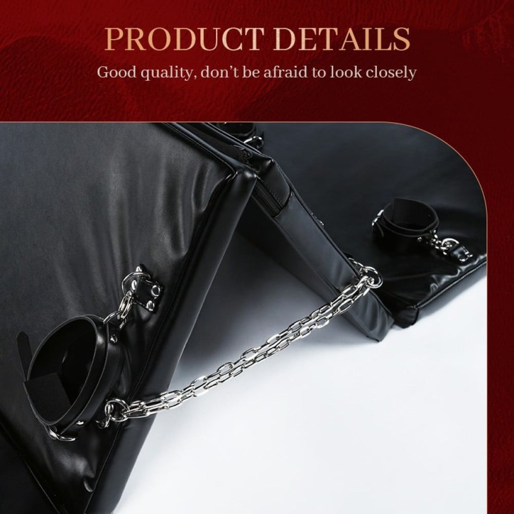 Дошка для бондажу Roomfun Bondage Board (наручники+манжети на щиколотки+окови на ноги+ремені) чорна