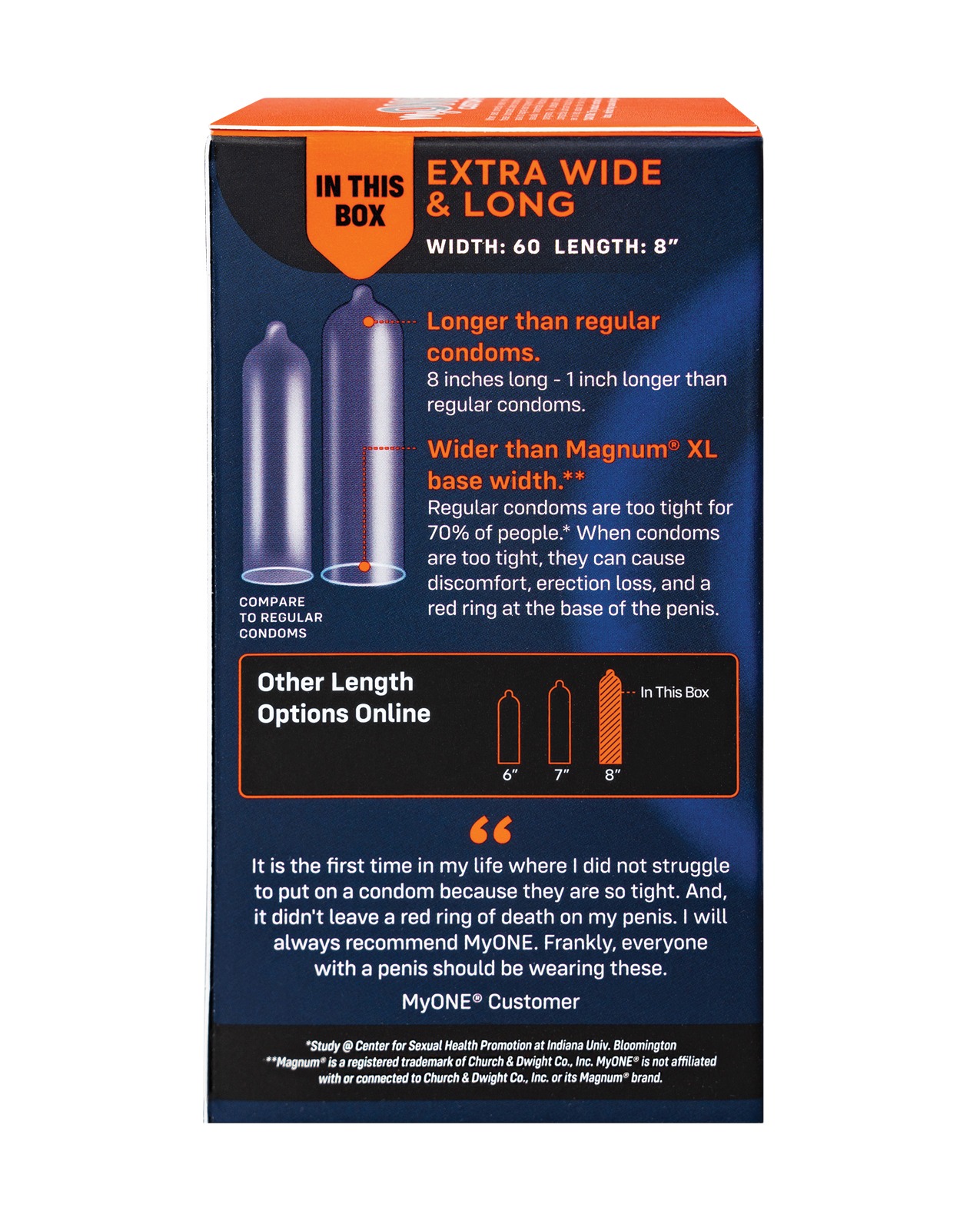 Презервативи MyONE Extra Wide and Long розмір 60K, 10 шт